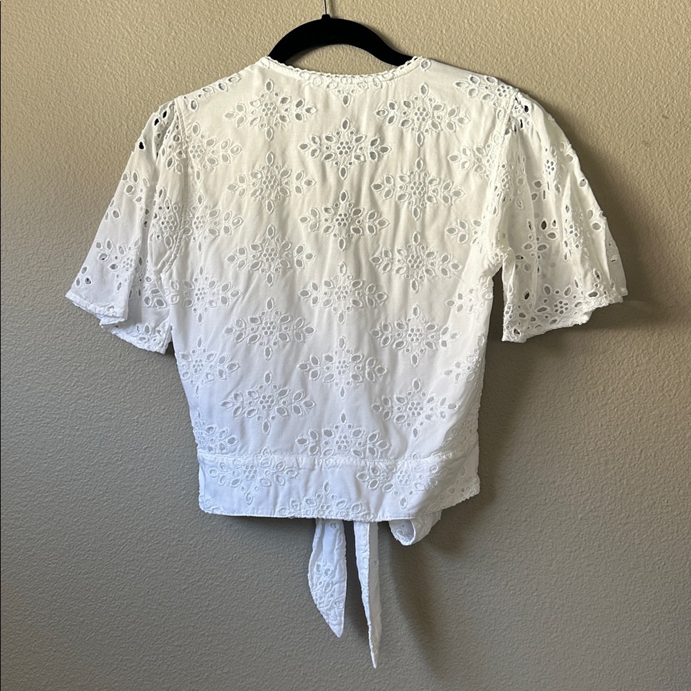 A&F cropped eyelet tie waist top size XXS - Picture 5 of 5